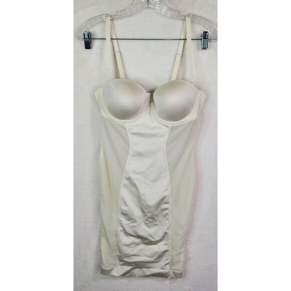 Victoria’s Secret Power Figure Cupped Shapewear Slip 36B White Bridal Underwire - Picture 1 of 9